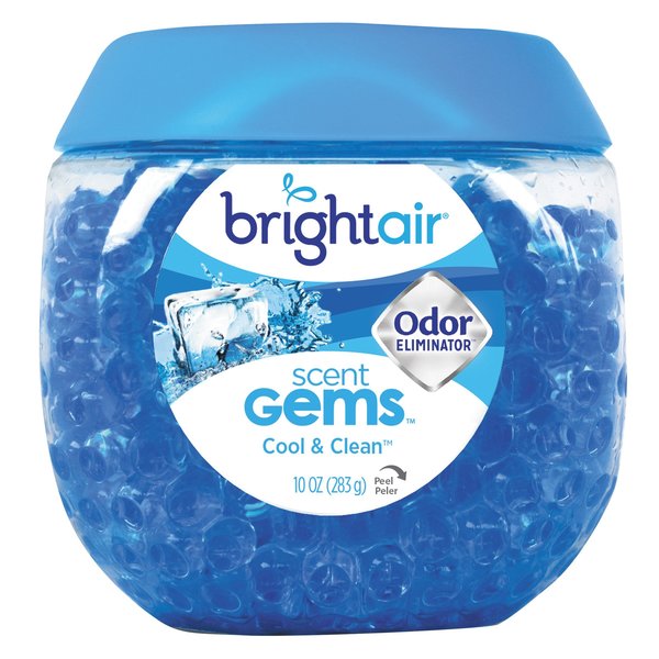 Bright Air Scent Gems Odor Eliminator, Cool and Clean, Blue, 10 oz, PK6 BRI 900228